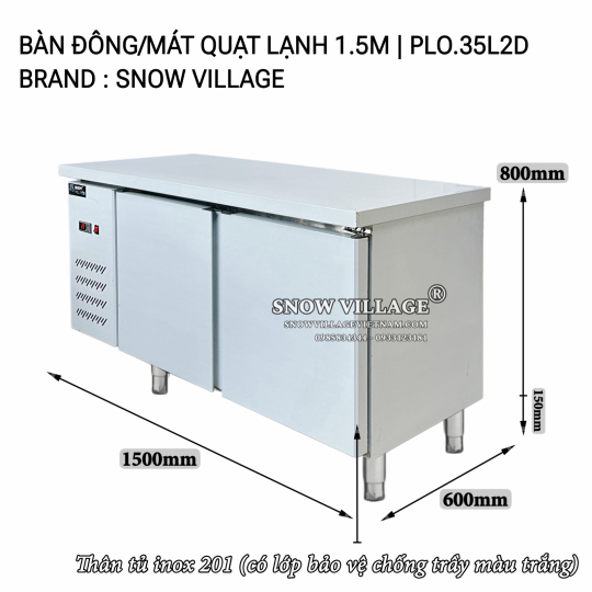 Bàn đông/mát quạt lạnh 1.5m PLO.35L2D