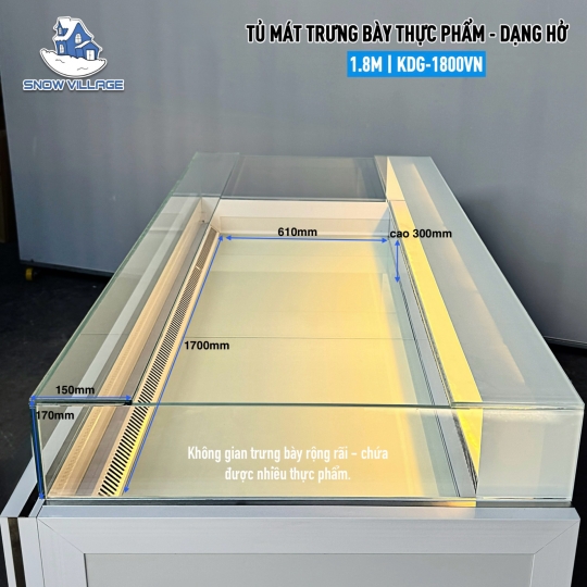 Tủ mát trưng bày siêu thị không cửa 1.8m KDG-1800VN