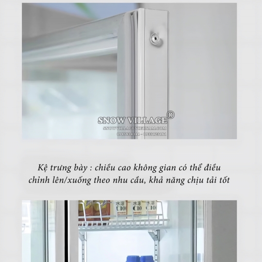 Tủ mát 2 cửa kính 