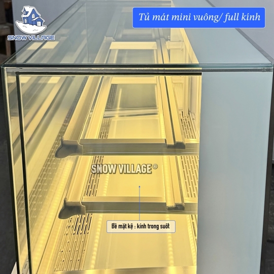 Tủ mát mini vuông full kính 1.2m DG-1200V