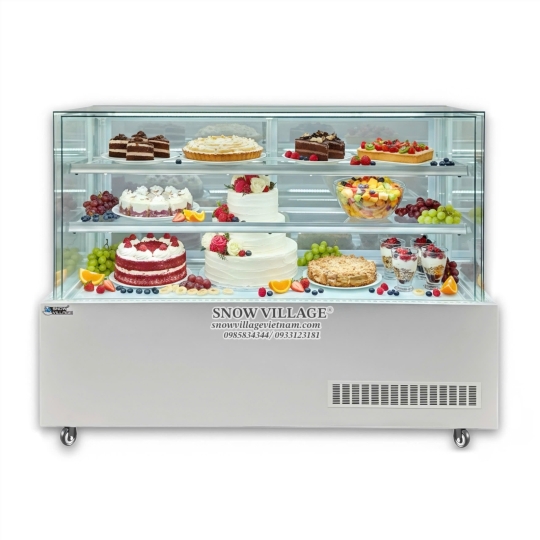 Tủ bánh kem thiết kế 1.5m 3 tầng DG-1500