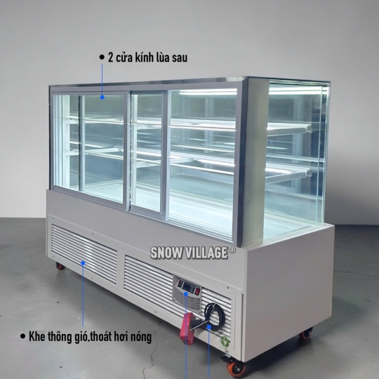 Tủ bánh kem thiết kế 1.8m 3 tầng DG-1800