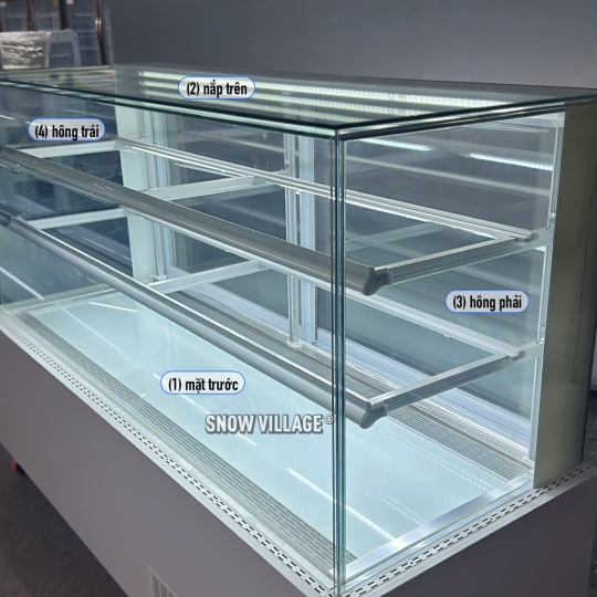 Tủ bánh kem thiết kế 1.5m 3 tầng DG-1500