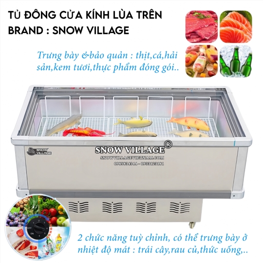 Tủ đông trưng bày cửa trên SD/SC-1800