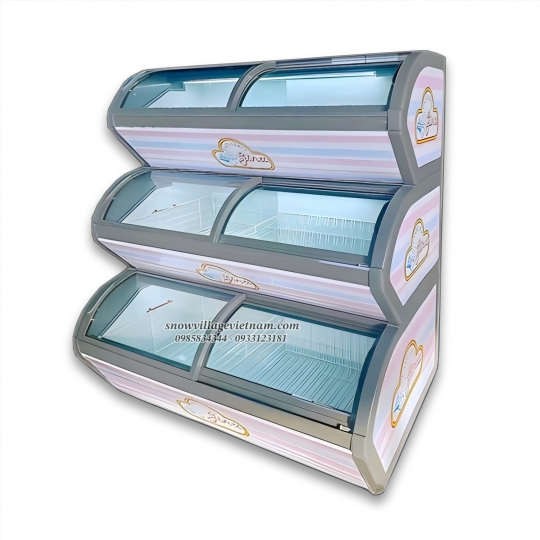 Tủ trưng bày kem 3 tầng 1.2m BJL-12