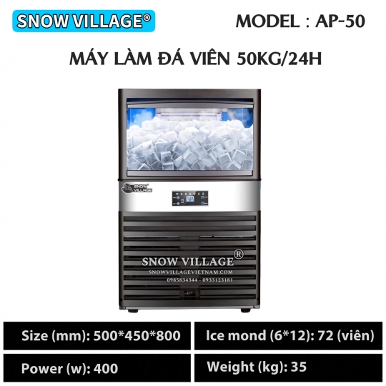 Máy làm đá viên 50kg/24h AP-50