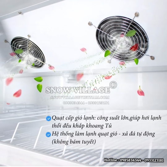 Tủ mát 2 cửa kính 