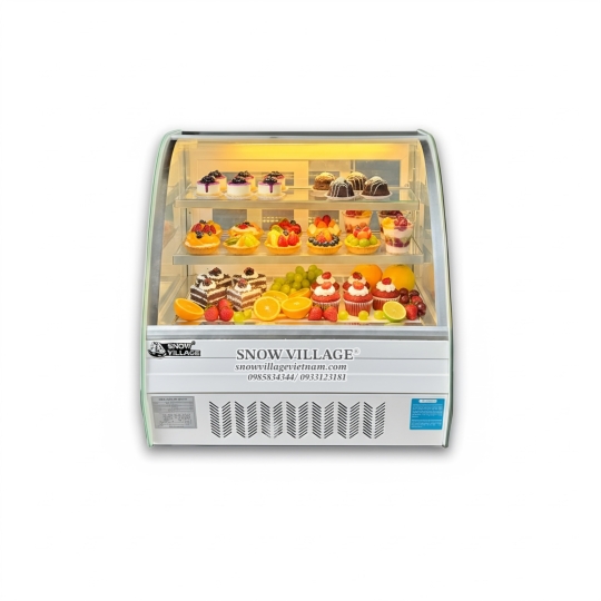 Tủ mát mini kính cong 70cm trắng GB-100