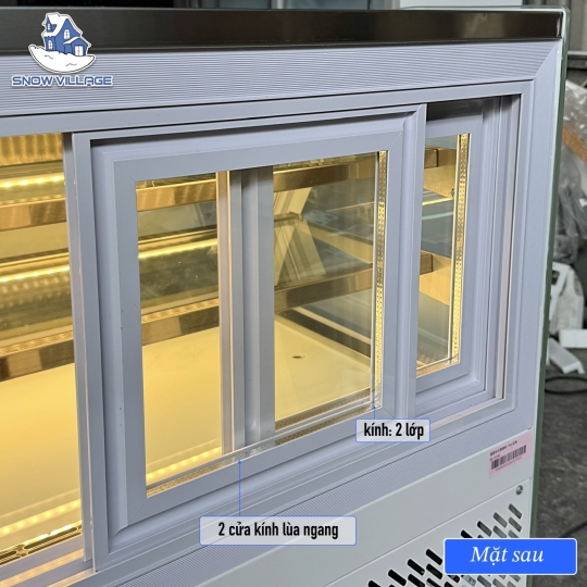 Tủ mát mini kính cong 90cm trắng GB-120