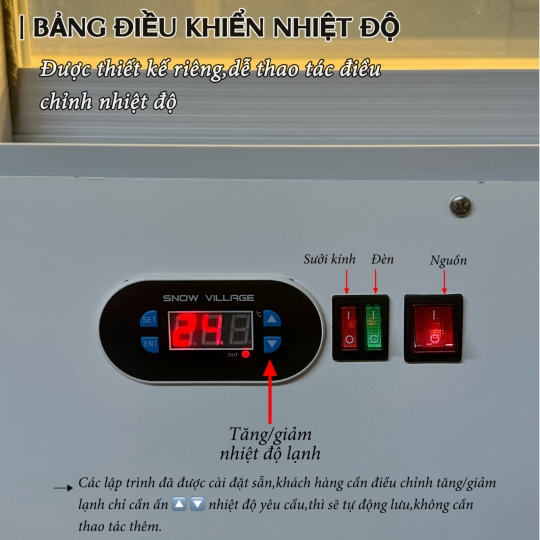Tủ mát để bàn kính vuông 1.2m GB-1200V