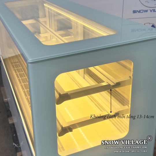 Tủ mát để bàn kính vuông 1.2m GB-1200V