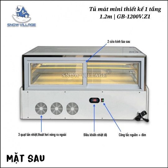 Tủ mát mini 1 tầng 1.2m GB-1200V.Z1 Snow Village