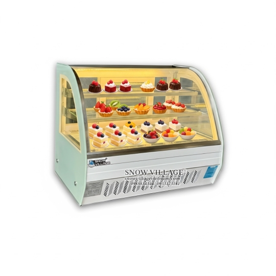 Tủ mát mini kính cong 90cm trắng GB-120