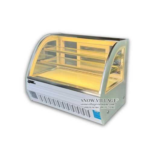 Tủ mát mini kính cong 90cm trắng GB-120