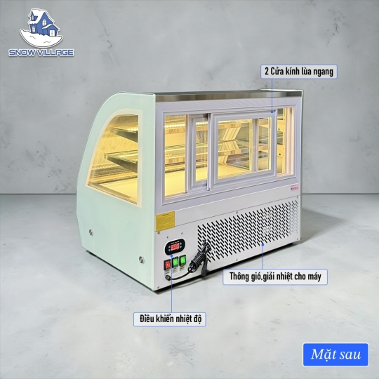 Tủ mát mini kính cong 90cm trắng GB-120