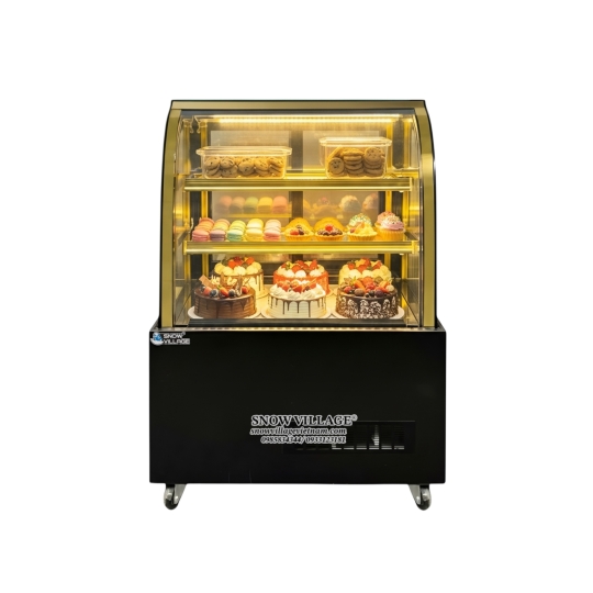 Tủ bánh kem kính cong 90cm 3 tầng