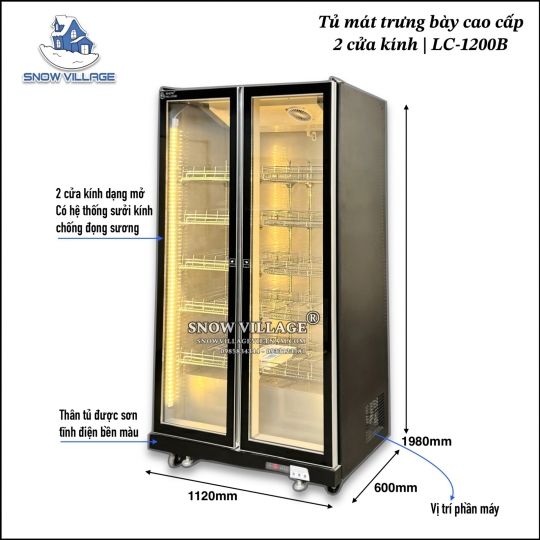 Tủ mát trưng bày bia - nước ngọt LC-1200B