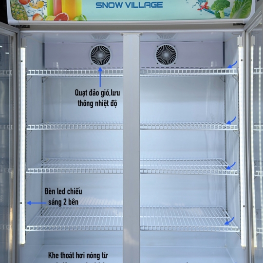 Tủ mát 2 cửa kính LC-1200X