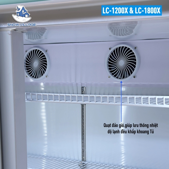 Tủ mát 2 cửa kính LC-1200X