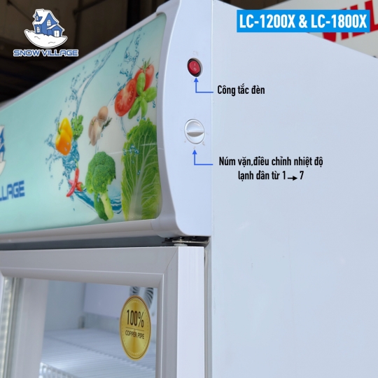 Tủ mát 3 cửa kính LC-1800X