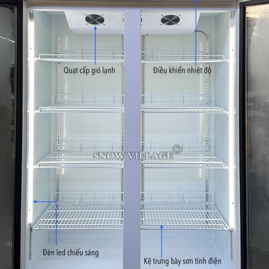 Tủ mát 2 cửa kính cao cấp LC-1260FA