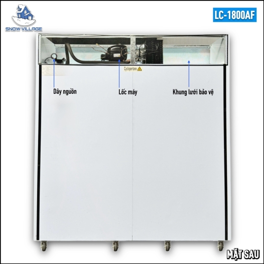Tủ mát trưng bày 3 cửa (Quạt lạnh) LC-1800AF