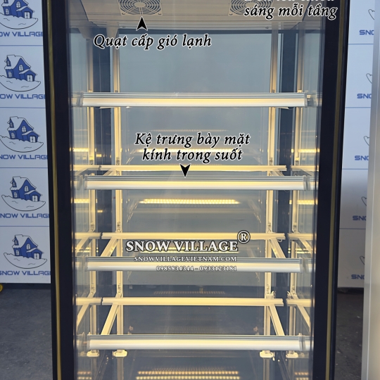 Tủ mát trưng bày bánh kem 1 cửa kính LC-500B