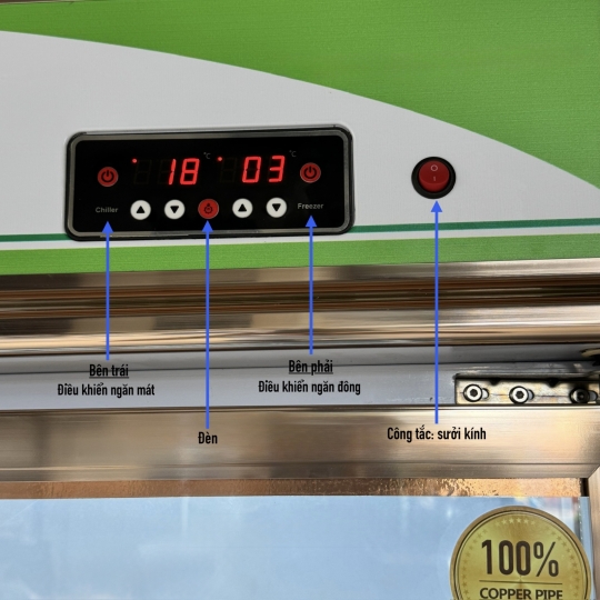 Tủ trưng bày trên mát-dưới đông cao cấp LCD-1198