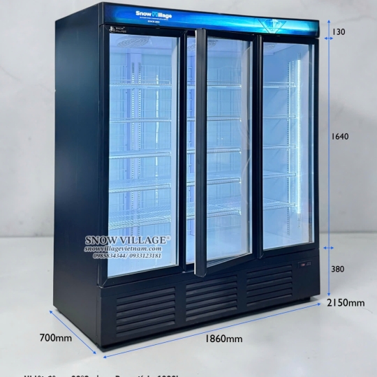 Tủ đông 3 cửa kính (lốc dưới) LD-1860FA