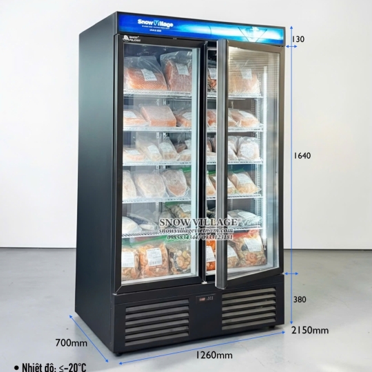 Tủ đông 2 cửa kính (lốc dưới) LD-1260FA