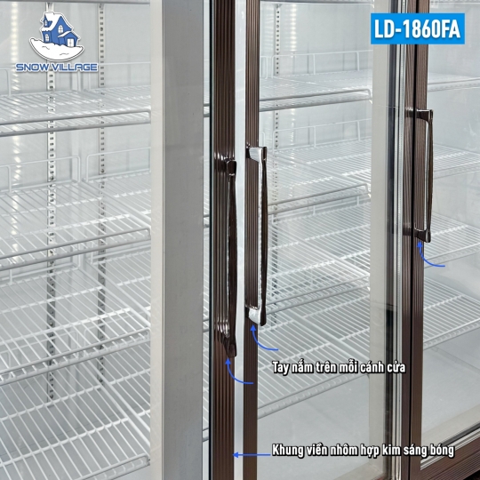 Tủ đông 3 cửa kính LD-1860FA
