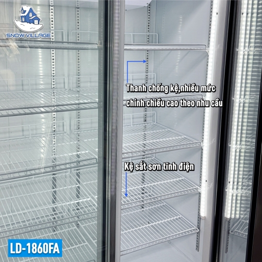 Tủ đông 3 cửa kính LD-1860FA