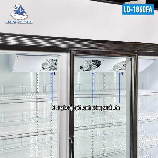 Tủ đông 3 cửa kính LD-1860FA