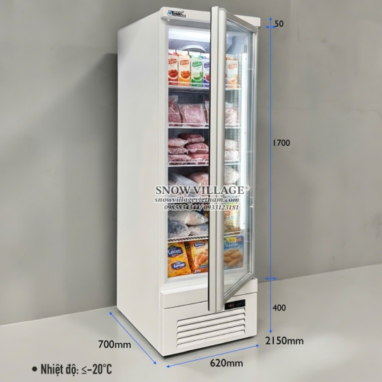 Tủ đông 1 cửa kính (lốc dưới) LD-620FA