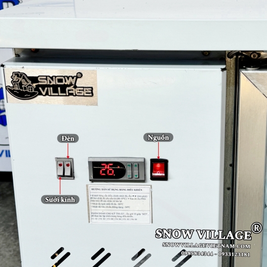 Bàn mát 3 cửa kính 1.8m Quạt lạnh PLO.35L2Q