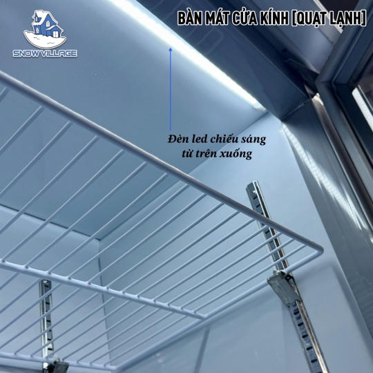 Bàn mát 2 cửa kính 1.2m Quạt lạnh PLO.18L2Q