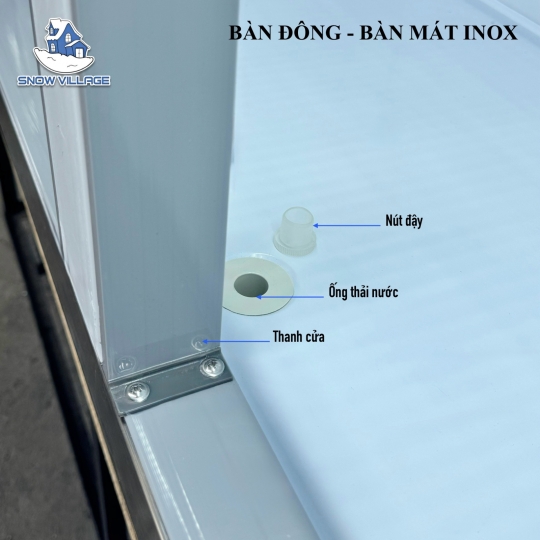 Bàn mát 2 cửa kính 1.5m Quạt lạnh PLO.25L2Q