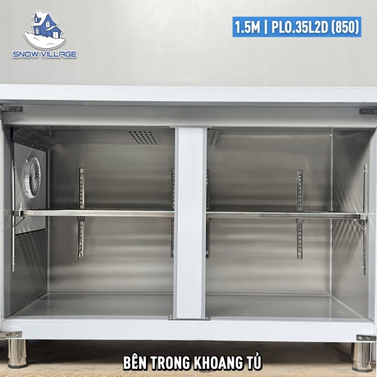 Bàn đông mát inox 1.5m cao cấp PLO.35L2D 850