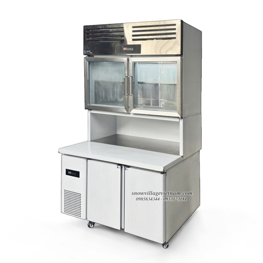 Tủ trên mát - dưới đông inox 1.2m PLRD-12N2B2