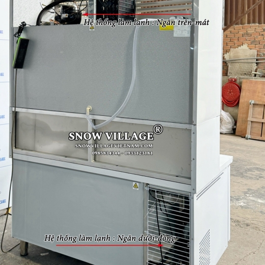 Tủ trên mát - dưới đông inox 1.5m PLRD-15N2B2