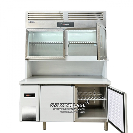 Tủ trên mát - dưới đông inox 1.5m PLRD-15N2B2