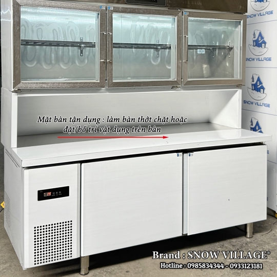 Tủ trên mát - dưới đông inox 1.8m PLRD-18N2B2