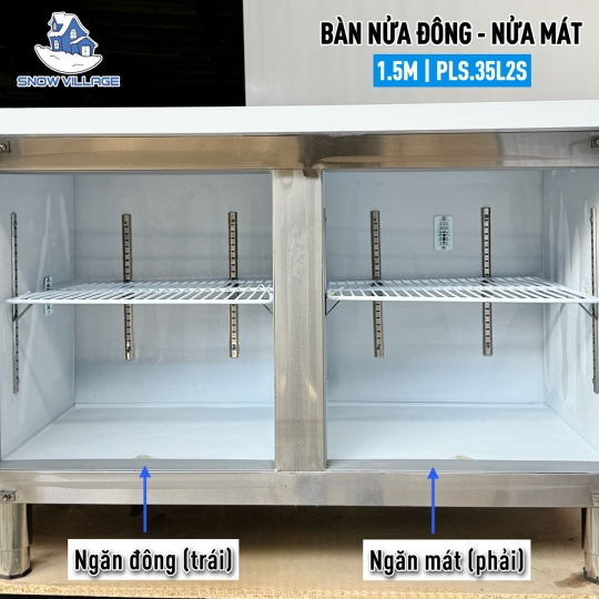 Bàn lạnh nửa đông-nửa mát 1.5m PLS-.35L2S