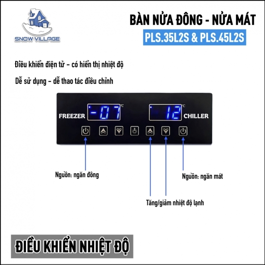 Bàn lạnh nửa đông-nửa mát 1.5m PLS-.35L2S