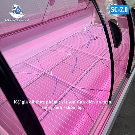 Tủ mát trưng bày thịt tươi 2m (coil) SC-2.0