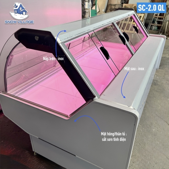 Tủ mát trưng bày-bảo quản thịt tươi 2m SC-2.0 QL