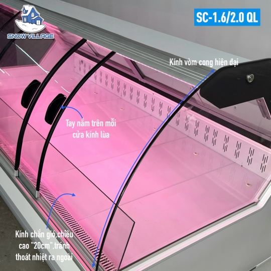 Tủ mát trưng bày-bảo quản thịt tươi 2m SC-2.0 QL