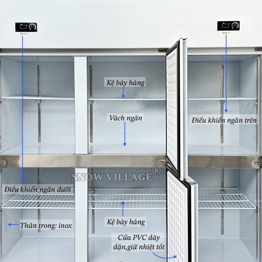 Tủ đông 6 cửa inox Coil SLLDZ4-1300L