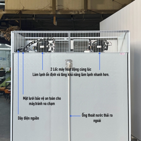 Tủ đông 6 cánh inox Quạt lạnh SLLDZ4-1300LD