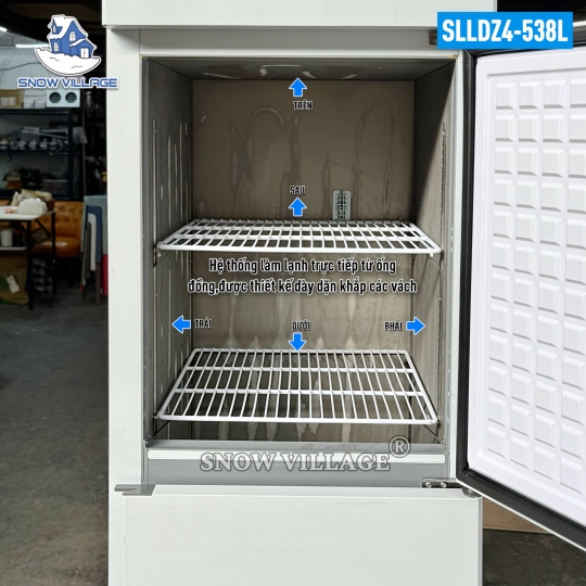 Tủ đông 2 cửa inox Coil SLLDZ4-538L